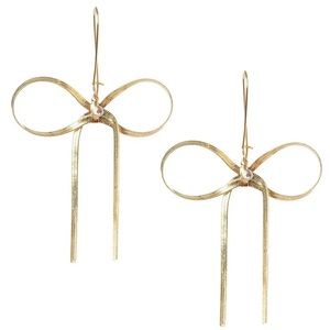 Betsey Johnson gold tone dangle earrings